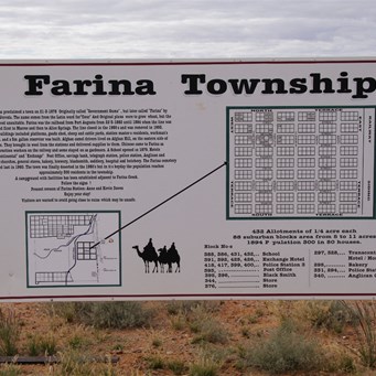 Sign showing the survey of Government Gums