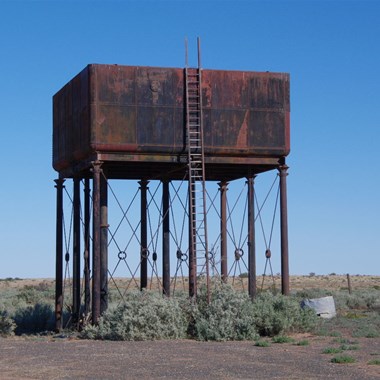 Water tank at the old Farina Siding