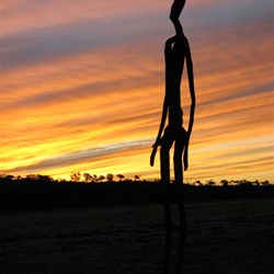 Statue at Lake Ballard WA.