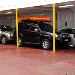 On the ferry and still loading more vehicles