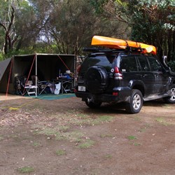 Set up for 4 nights at Western KI Caravan Park