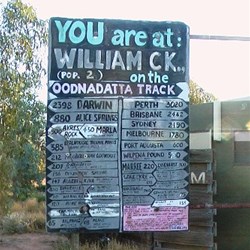 Sign at William Creek