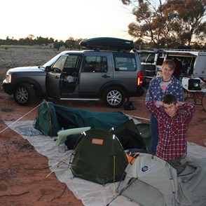 The CP and Jackabags settling in