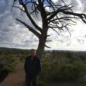 Struth who's more grizzled, the tree or Hugh!  Flinders Ranges