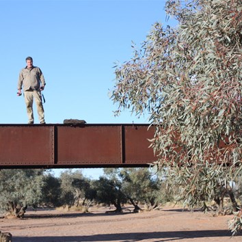 Yours Truly on the old rail bridge at Duff Creek