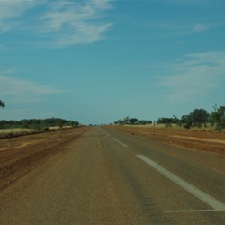airstrip on the road surface west of Windorah