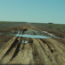 wet patch on the road