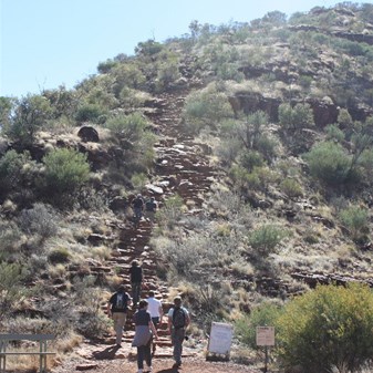The climb at "Heart-attack hill"