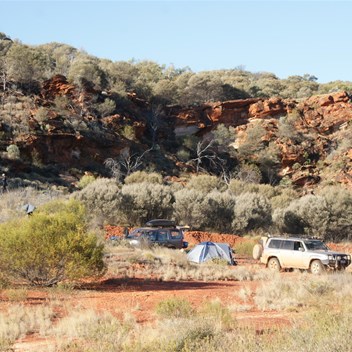 Camped under the George Gill Range