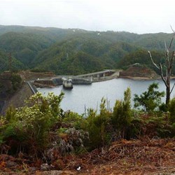Looking down on Reece Dam