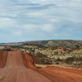 The well made road along the Gardiner Range