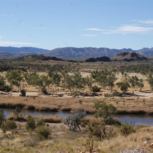 The maginificent view across the headwaters of the Finke