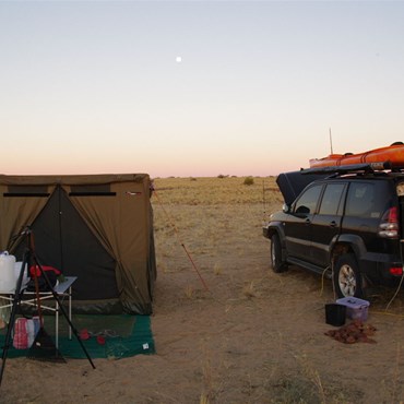 Moon rise at our camp