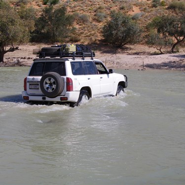 Someone crossing during our lunch break