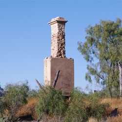 The old chimney is the tallest structure at Annandale