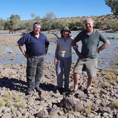 Howard, Anne and Robin at Goonamillera Crossing