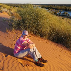 Fiona enjoying the sunset