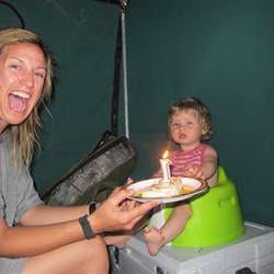 Darlee 1st birthday on the road