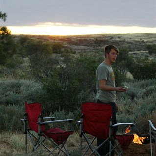 The Crown Prince by the evening fire