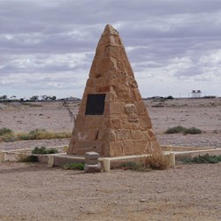 Memorial Cairn at the start of the Birdsville Track