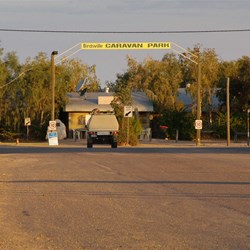 Entering Birdsville Caravan Park