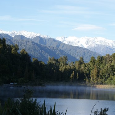 National Park campsite at Lake  Mapourika 