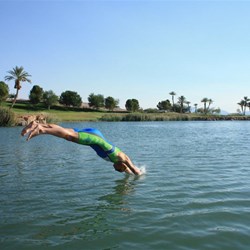David's practise swim