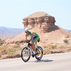 David on the course - Northshore Dr., Lake Mead NP