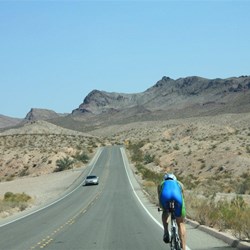 David on bike course