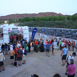 View of swim start coral area