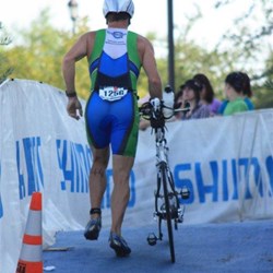David starting the bike