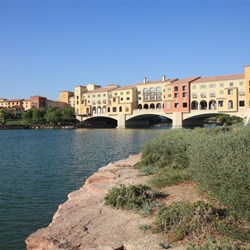 View of swim start/finish area