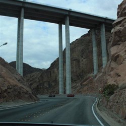 The new bridge at Hoover dam (built 2010)