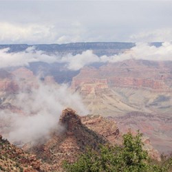 View from south rim over Grand Canyon