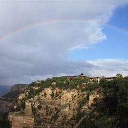 Rainbow over Grand Canyon