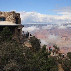 View from south rim over Grand Canyon