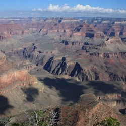 View from south rim over Grand Canyon