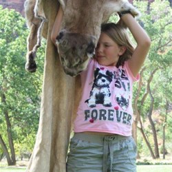 Leah wearing mountain lion (cougar) fur