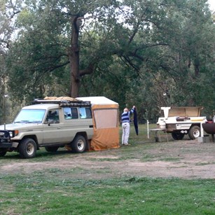 Troopy with travelling kit