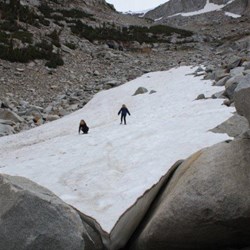 Us on snow at Tioga Pass