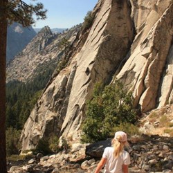 Hiking down the Mist trail