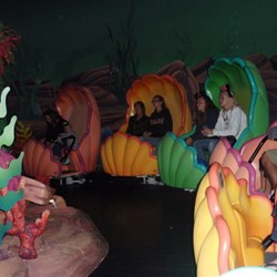 Inside the Ariel's Treasure Trove ride at DCA