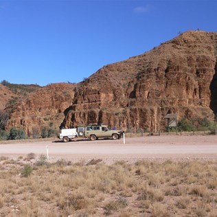 At the entrance to the Gammon Ranges NP