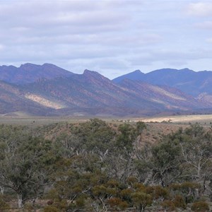 Approaching Brachina Gorge from the west.