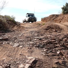 Crossing a rocky creekbed