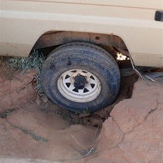 Back wheel in an awkward spot