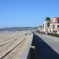 "Boardwalk" along Misson Beach