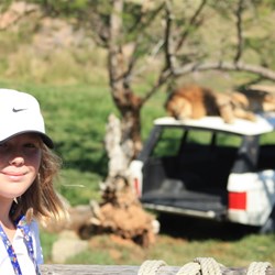 Leah quietly sneaks up to the sleeping Lion and...