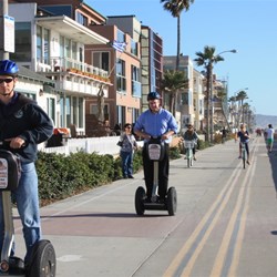 Sedgeways for hire along Misson Beach boardwalk