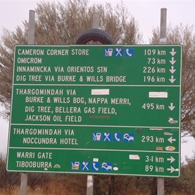 Sign on the Noccundra-Warri Warri Road